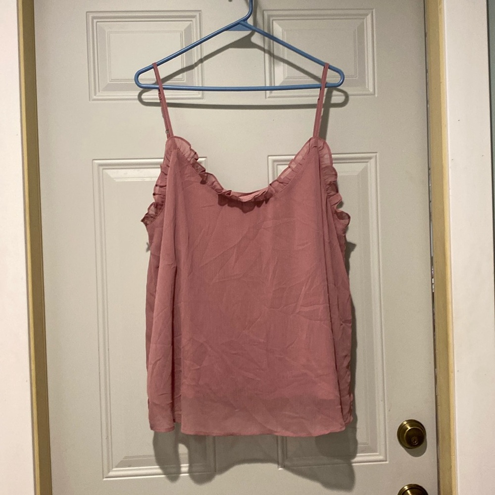 ee:some Pink Lettuce Trim Cami Size 1XL